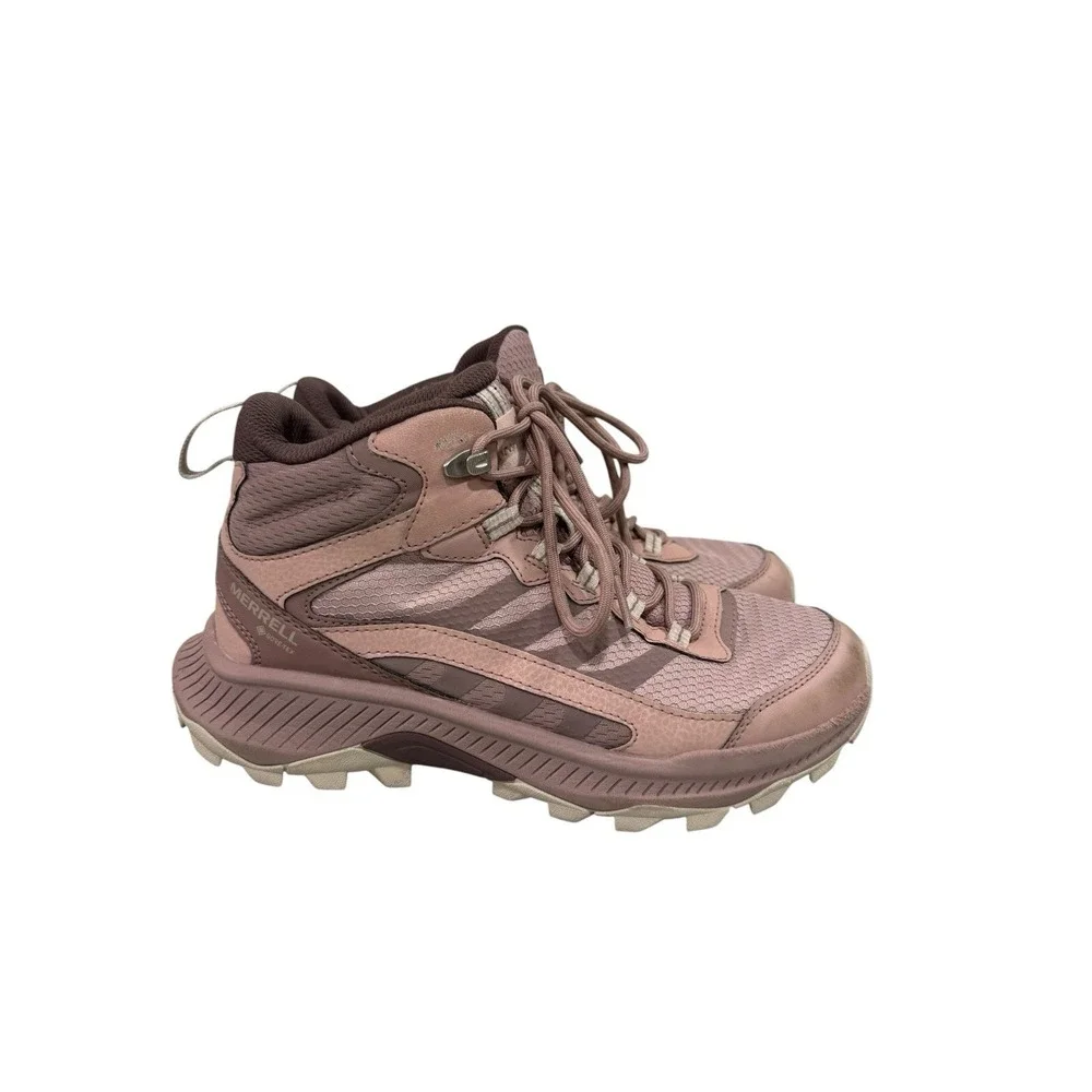 Merrell Speed Strike 2 Waterproof Hiking Boot Outdoor Camping Rose Pink Womens 8